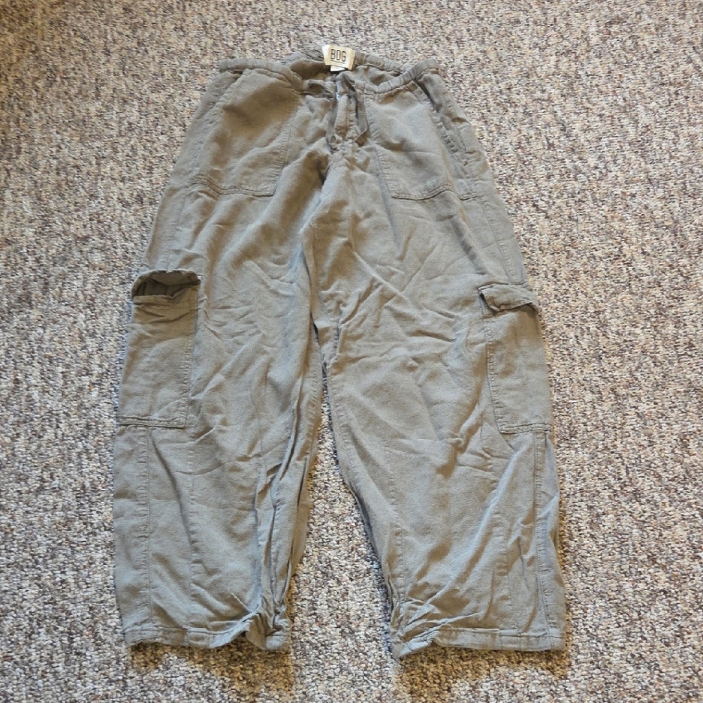 BDG Women's Green Cargo Wide Leg Pants
